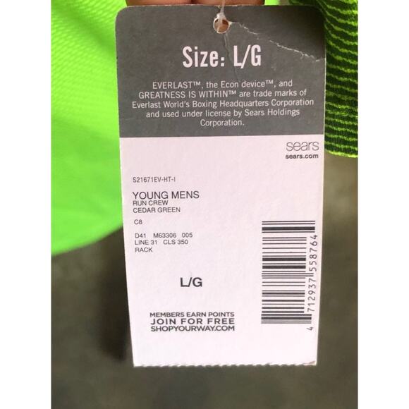 Bright Green Everlast Everdri Shirt sz LG - Picture 5 of 11